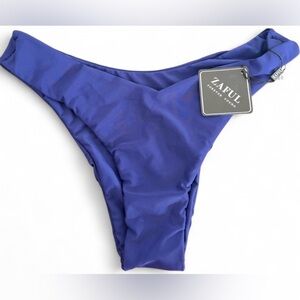 ZAFUL Cheeky Hight Cut Bikini Cobalt Blue Size L NWT